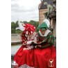 Landsknecht Hat - Green & Red - LARP Costumes