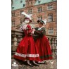 Landsknecht Hat - Green & Red - LARP Costumes
