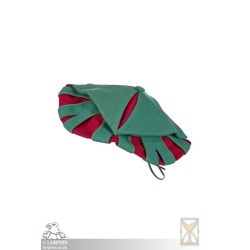 Landsknecht Hat - Green & Red - LARP Costumes