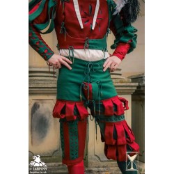 Landsknecht Breeches - Green & Red - LARP Trousers
