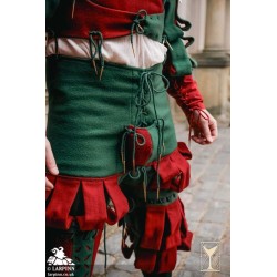 Landsknecht Breeches - Green & Red - LARP Trousers