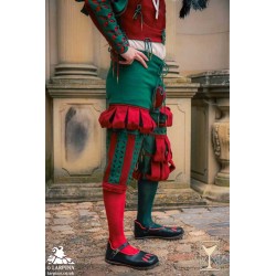 Landsknecht Breeches - Green & Red - LARP Trousers