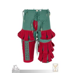 Landsknecht Breeches - Green & Red - LARP Trousers