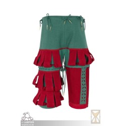 Landsknecht Breeches - Green & Red - LARP Trousers