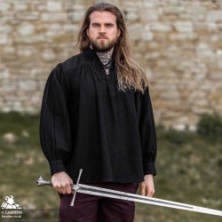 Agron Medieval Shirt - Black - LARP Costume