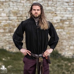 Agron Medieval Shirt - Black - LARP Costume