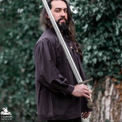 Agron Medieval Shirt - Brown - LARP Costumes