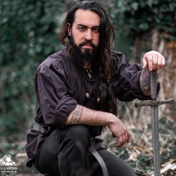 Agron Medieval Shirt - Brown - LARP Costumes