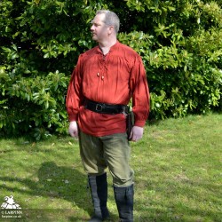 Agron Medieval Shirt - Red - LARP Costumes