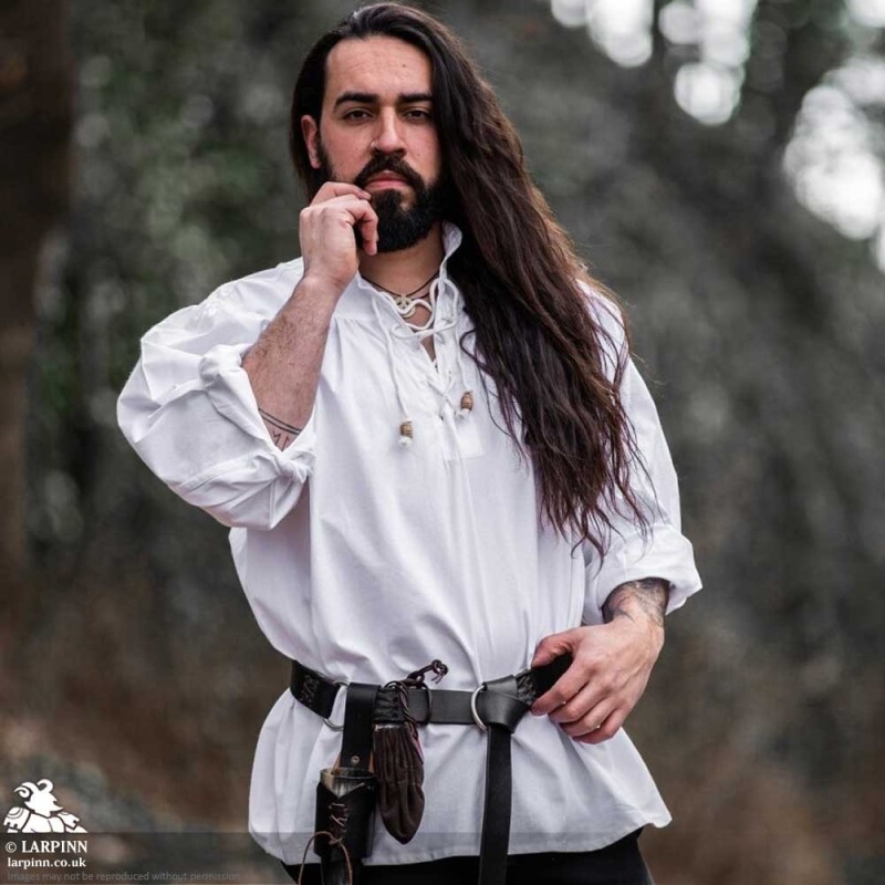 Agron Medieval Shirt - White - LARP Costumes