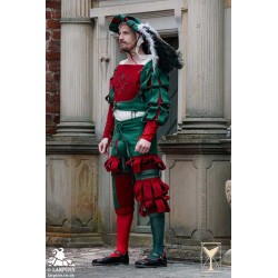 Landsknecht Doublet - Green & Red - LARP Costumes
