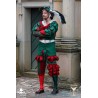 Landsknecht Sleeve - Waterfall - Green & Red - LARP Costumes