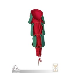 Landsknecht Sleeve - Waterfall - Green & Red - LARP Costumes
