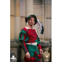 Landsknecht Sleeve - Bloom - Green & Red - LARP Costume