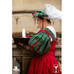 Landsknecht Sleeve - Bloom - Green & Red - LARP Costume