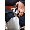 Soldier Leg Protection - Polished Steel - LARP Armour