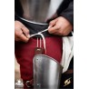 Soldier Leg Protection - Polished Steel - LARP Armour