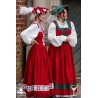 Kampfrau Dress - Landsknecht - Green & Red - LARP Costumes