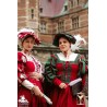 Kampfrau Dress - Landsknecht - Green & Red - LARP Costumes