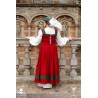Kampfrau Dress - Landsknecht - Green & Red - LARP Costumes