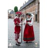 Kampfrau Dress - Landsknecht - Green & Red - LARP Costumes