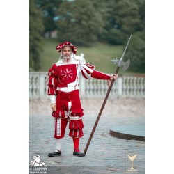 Landsknecht Doublet - Red & White - LARP Costume