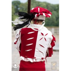 Landsknecht Doublet - Red & White - LARP Costume