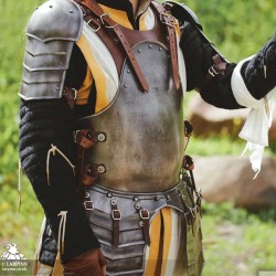 Mercenary Torso Armour - Polyurethane Plate Armour - Brown - LARP Costume