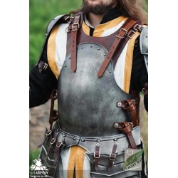 Mercenary Torso Armour - Polyurethane Plate Armour - Brown - LARP Costume
