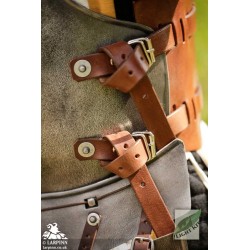 Mercenary Torso Armour - Polyurethane Plate Armour - Brown - LARP Costume