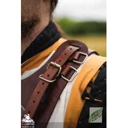 Mercenary Torso Armour - Polyurethane Plate Armour - Brown - LARP Costume