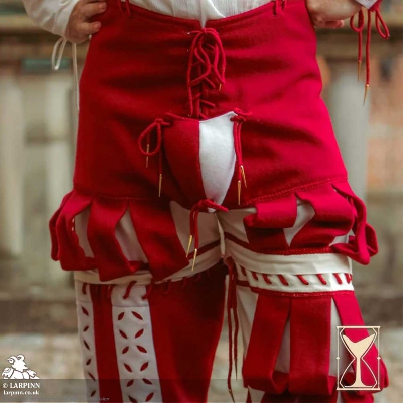 Landsknecht Breeches - Red & White - LARP Costume