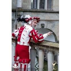 Landsknecht Sleeve - Waterfall - Red & White - LARP Costume