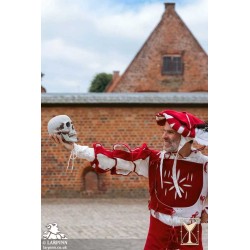 Landsknecht Sleeve - Waterfall - Red & White - LARP Costume