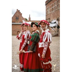 Landsknecht Sleeve - Bloom - Red & White - LARP Costume