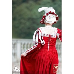 Landsknecht Sleeve - Bloom - Red & White - LARP Costume