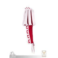 Landsknecht Sleeve - Bloom - Red & White - LARP Costume