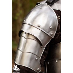 Mark Shoulder Armour - Small - Plain Steel - LARP Armour