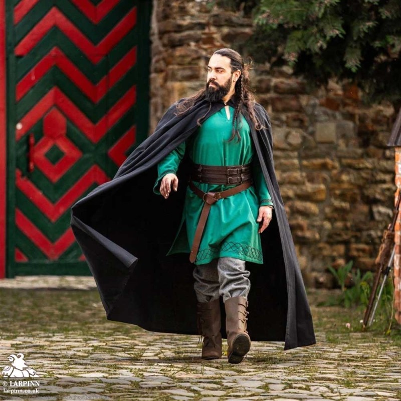 Lungo Long Cloak - Black - LARP Costume