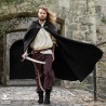 Tylus Wool Cloak - Black - LARP Cape
