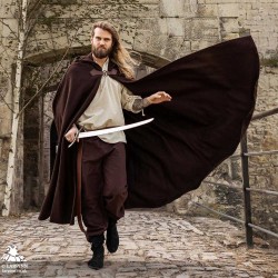 Tylus Wool Cloak - Brown - LARP Costume