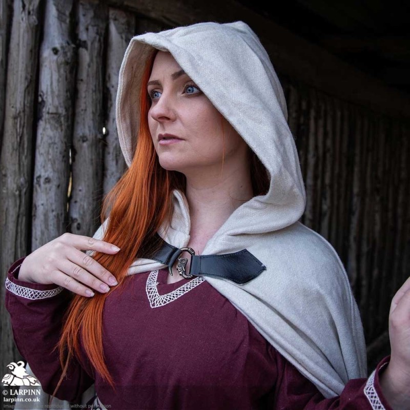 Tylus Wool Cloak - Natural - LARP Cape