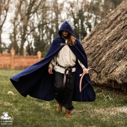 Tylus Wool Cloak - Blue - LARP Cape