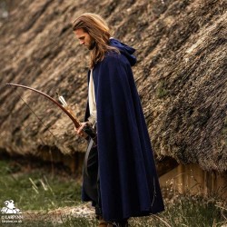 Tylus Wool Cloak - Blue - LARP Cape
