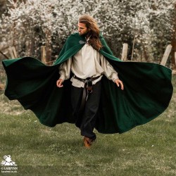 Tylus Wool Cloak - Green - LARP Costume