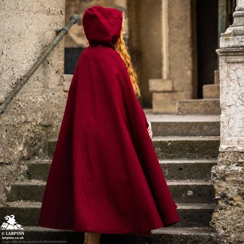 Tylus Wool Cloak - Red - LARP Costume