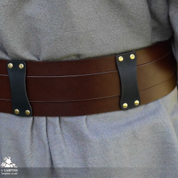 Hero Belt - Narrow - Handmade Leather LARP Costume - Pouches & Scabbards