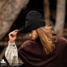 Woollen Robin Hood Hat - Black - LARP Costume