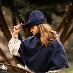 Woollen Robin Hood Hat - Blue - LARP Costume