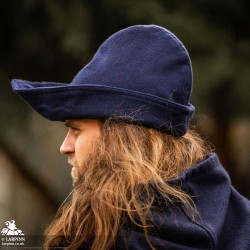 Woollen Robin Hood Hat - Blue - LARP Costume
